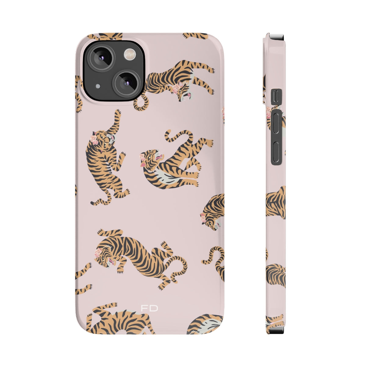 Slim iPhone Case featuring Leopard and Roses Design