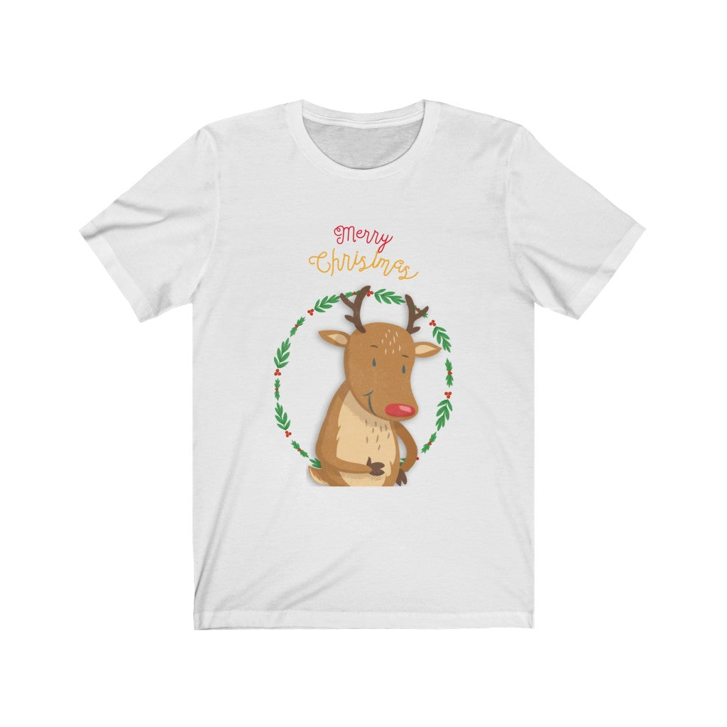 Holiday Reindeer Women's Tee with Short Sleeves