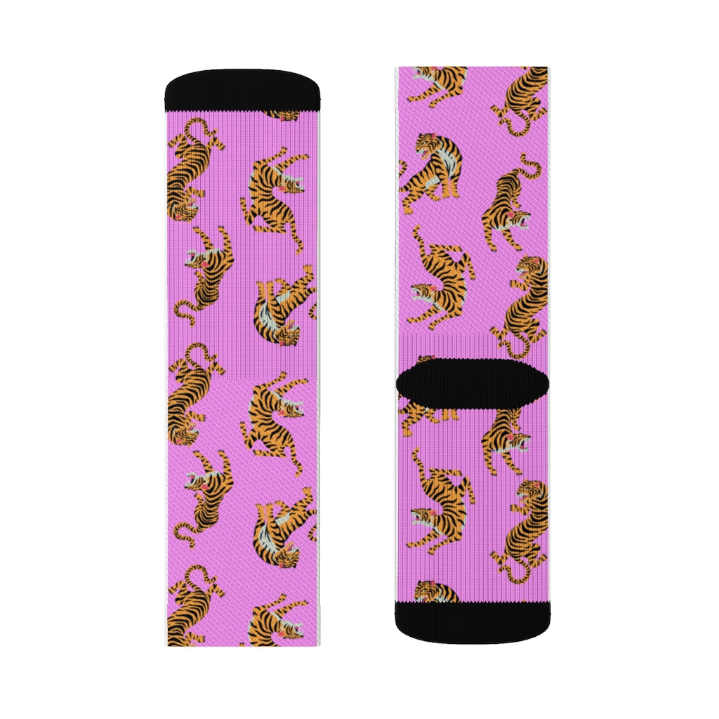 Pink Tiger Fun Novelty Socks