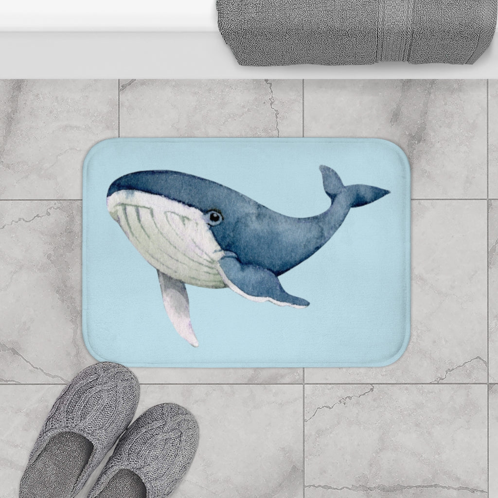 Bath Mat Featuring the Majestic Humpback Whale