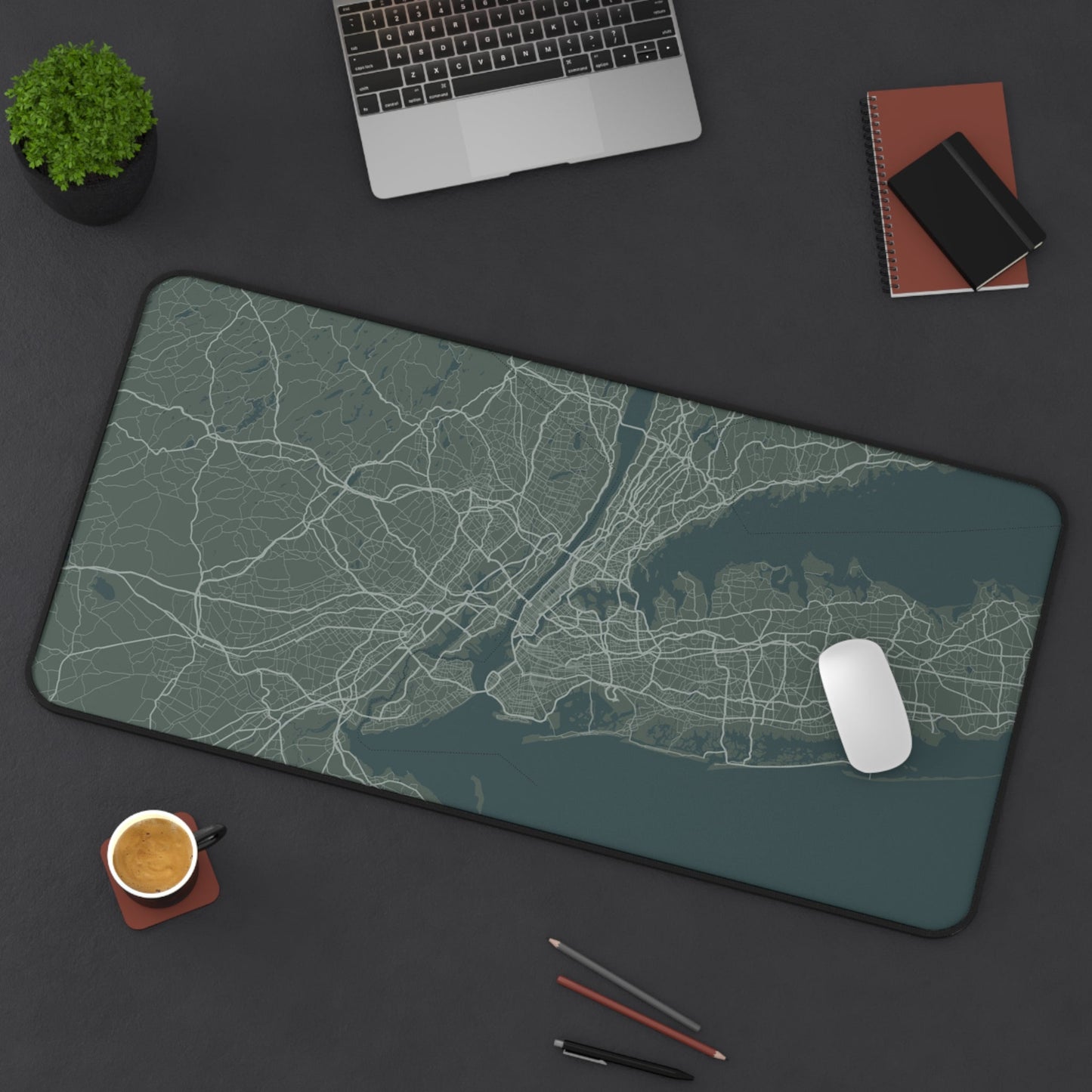 Desk Pad featuring Map of New York City