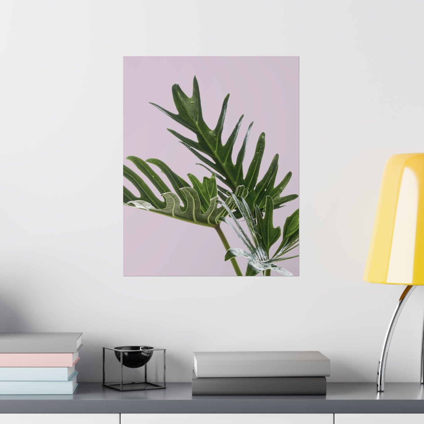 Pink Poster - Philodendron Delight