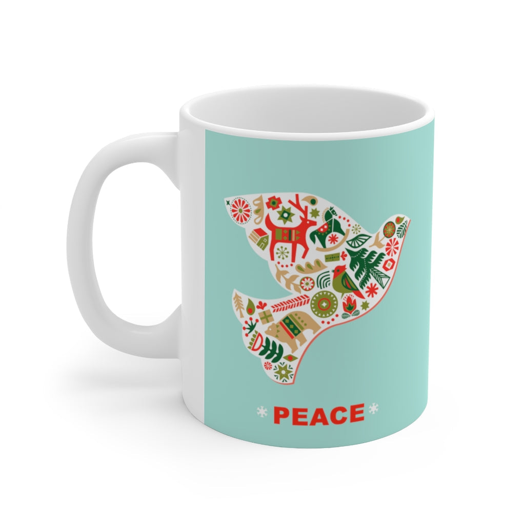 11oz Ceramic Mug - Dove of Peace for the Holiday Season