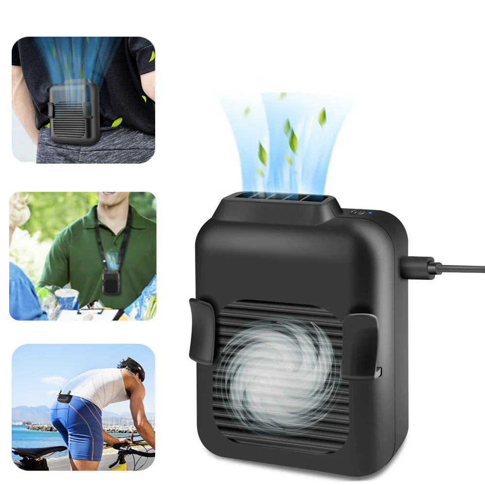 Handsfree Waist Clip Cooling Fan - Portable and Compact
