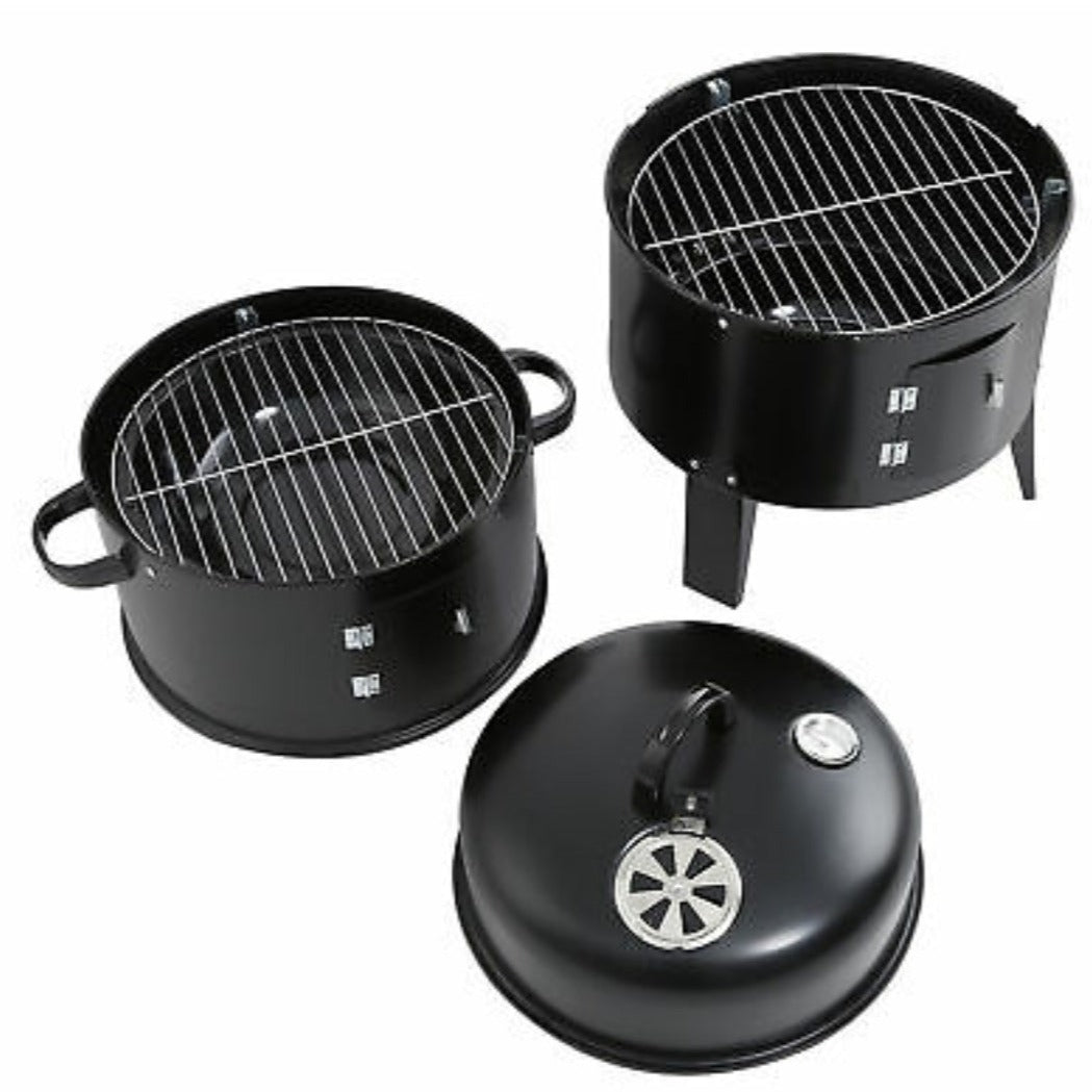 Outdoor BBQ Roaster with Triple Layer Functionality