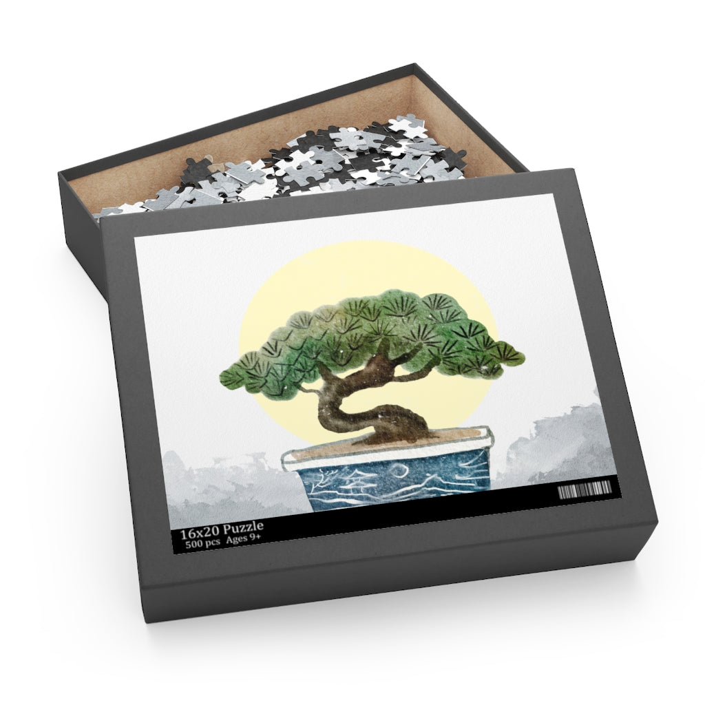 500-Piece Jigsaw Puzzle of a Bonsai Plant