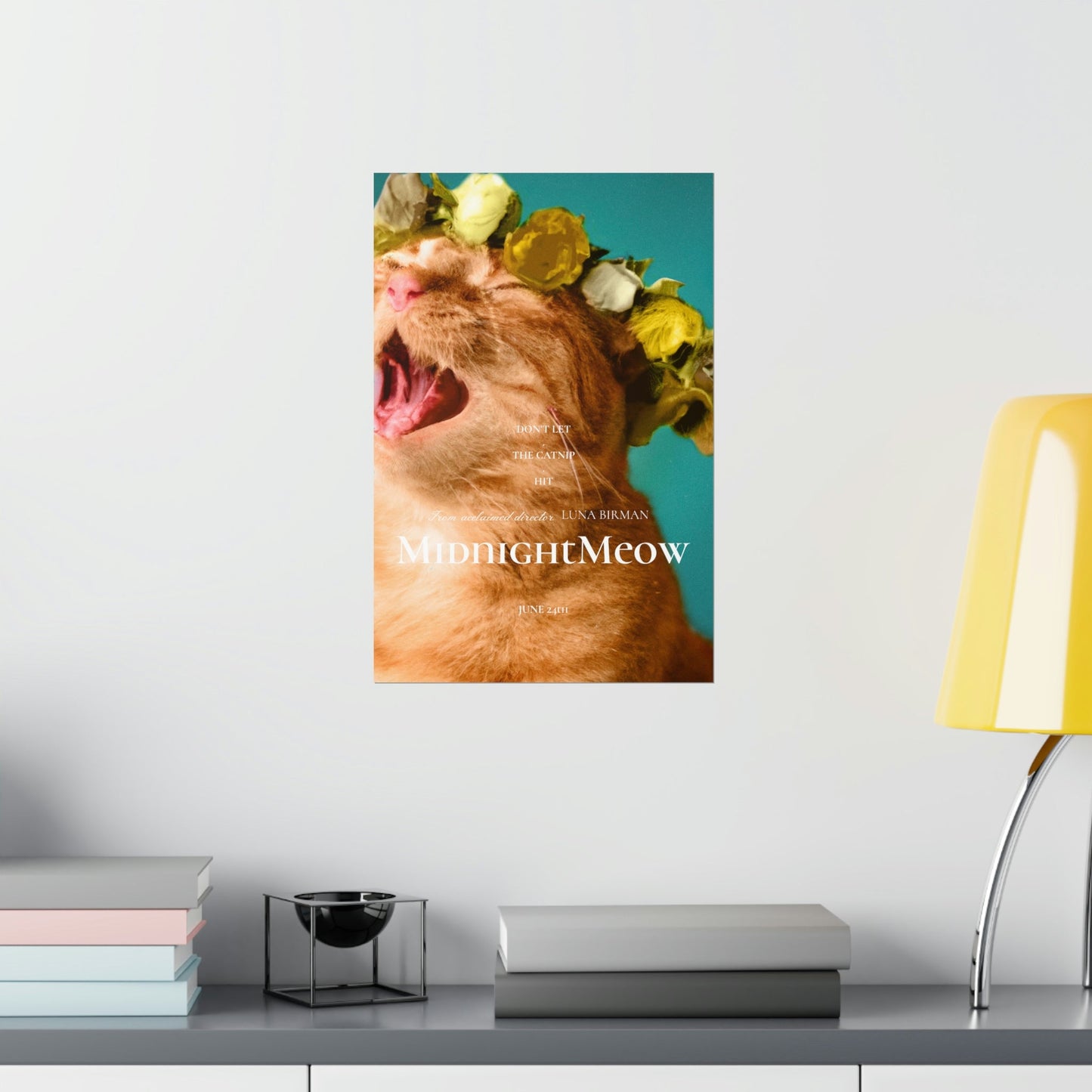 Cat Movie Poster: Midnight Meow