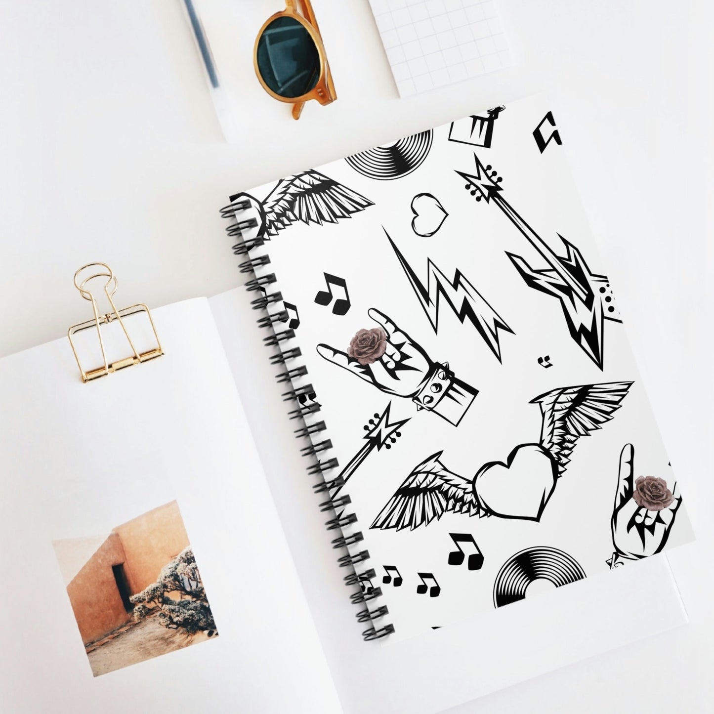 Spiral Notebook - Rock and Blooms