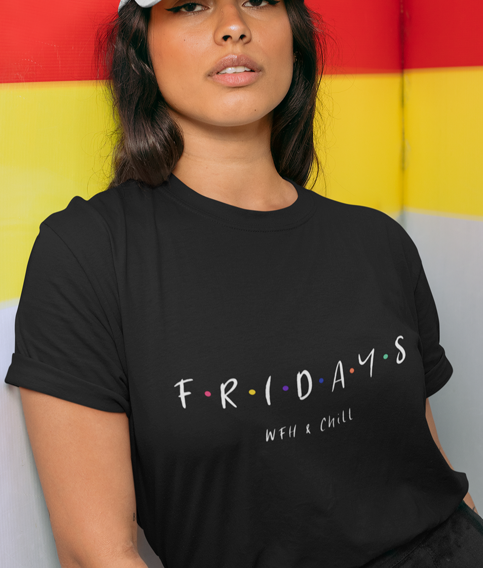 Friday Women's Short Sleeve Jersey Tee for Work from Home and Relaxation