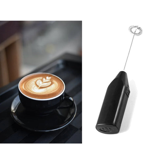 2-Piece Set of Cordless Electric Whisks for Frothing Milk, Lattes, and Eggs