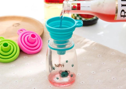 3 inch Wide Foldable Silicone Funnel Set with 9 Pieces