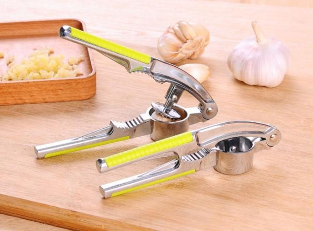 2-Piece Set of Versatile Food, Nut, and Garlic Stainless Steel Crackers