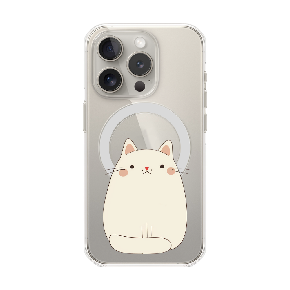 Chubby Cat Magnetic iPhone Case with Kawaii Design by Oneticase