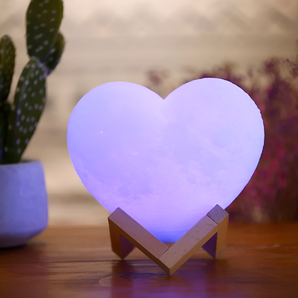 Moonlit Heart Touch Control LED Lamp