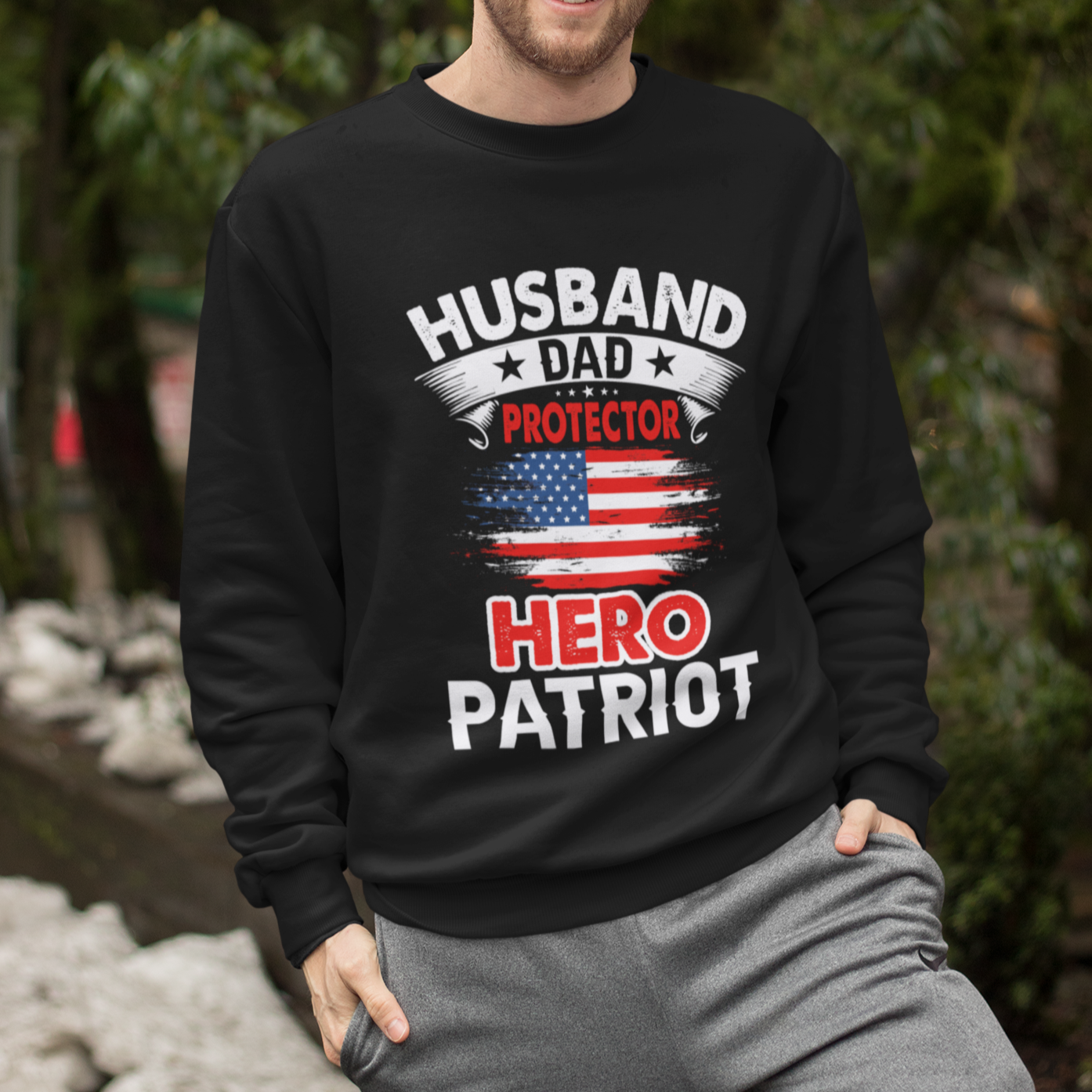 Protector Crewneck Sweatshirt - Ideal for Husbands and Dads