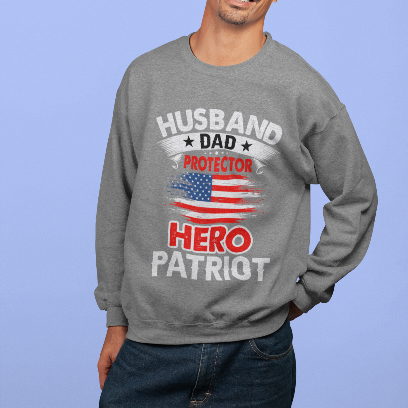 Protector Crewneck Sweatshirt - Ideal for Husbands and Dads