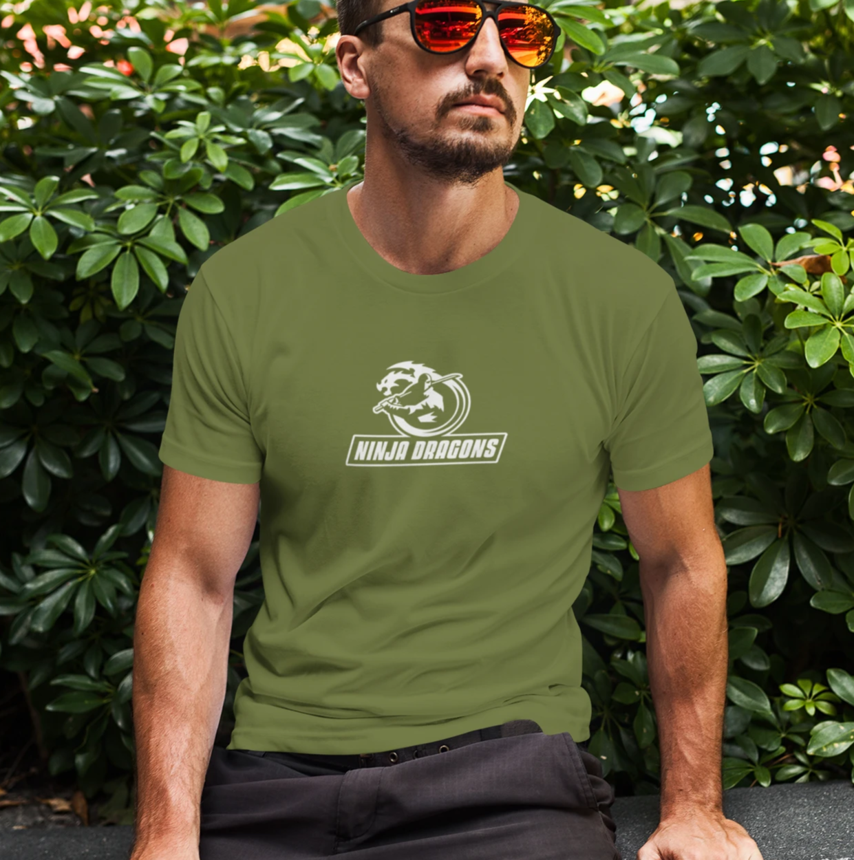 Heavy Cotton Tee - Ninja Dragon