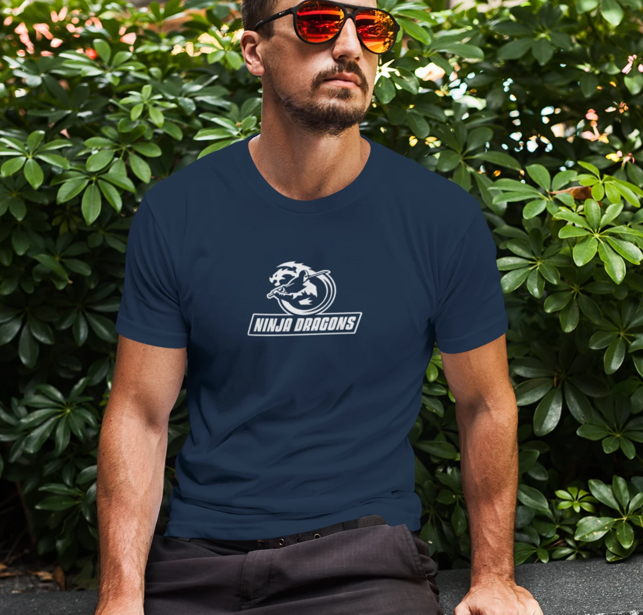 Heavy Cotton Tee - Ninja Dragon