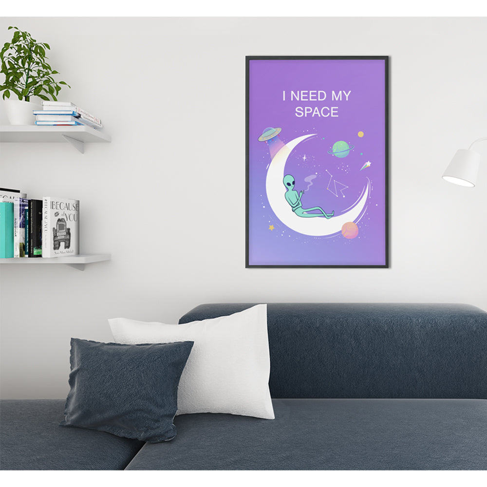 Premium Matte Vertical Posters for Space Lovers: "My Space, My Rules" Design
