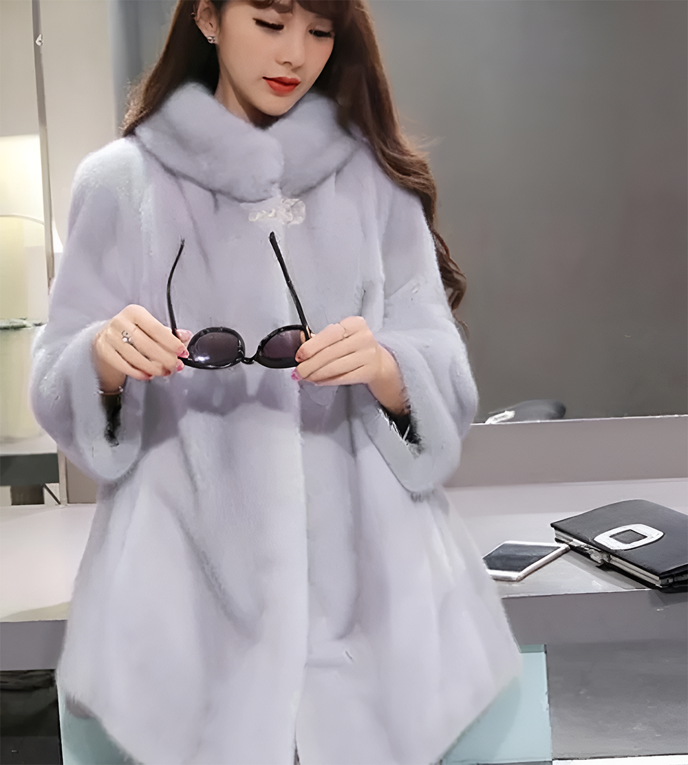 Faux Fur Women's Cape Jacket