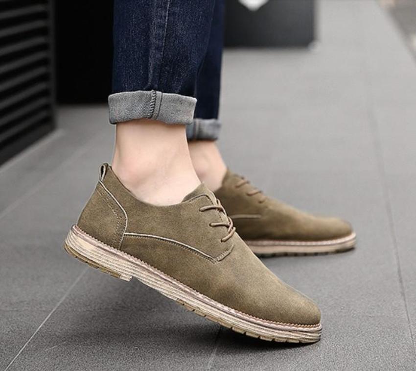 Casual Lace Up Shoes for Men in Faux Suede