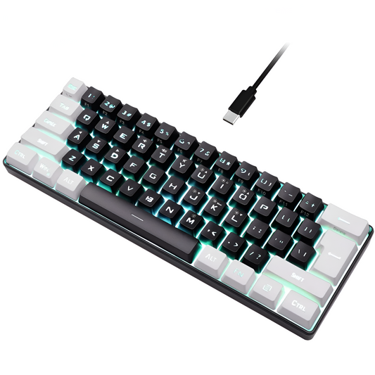 Compact Wired RGB Gaming Keyboard with Floating Keycaps