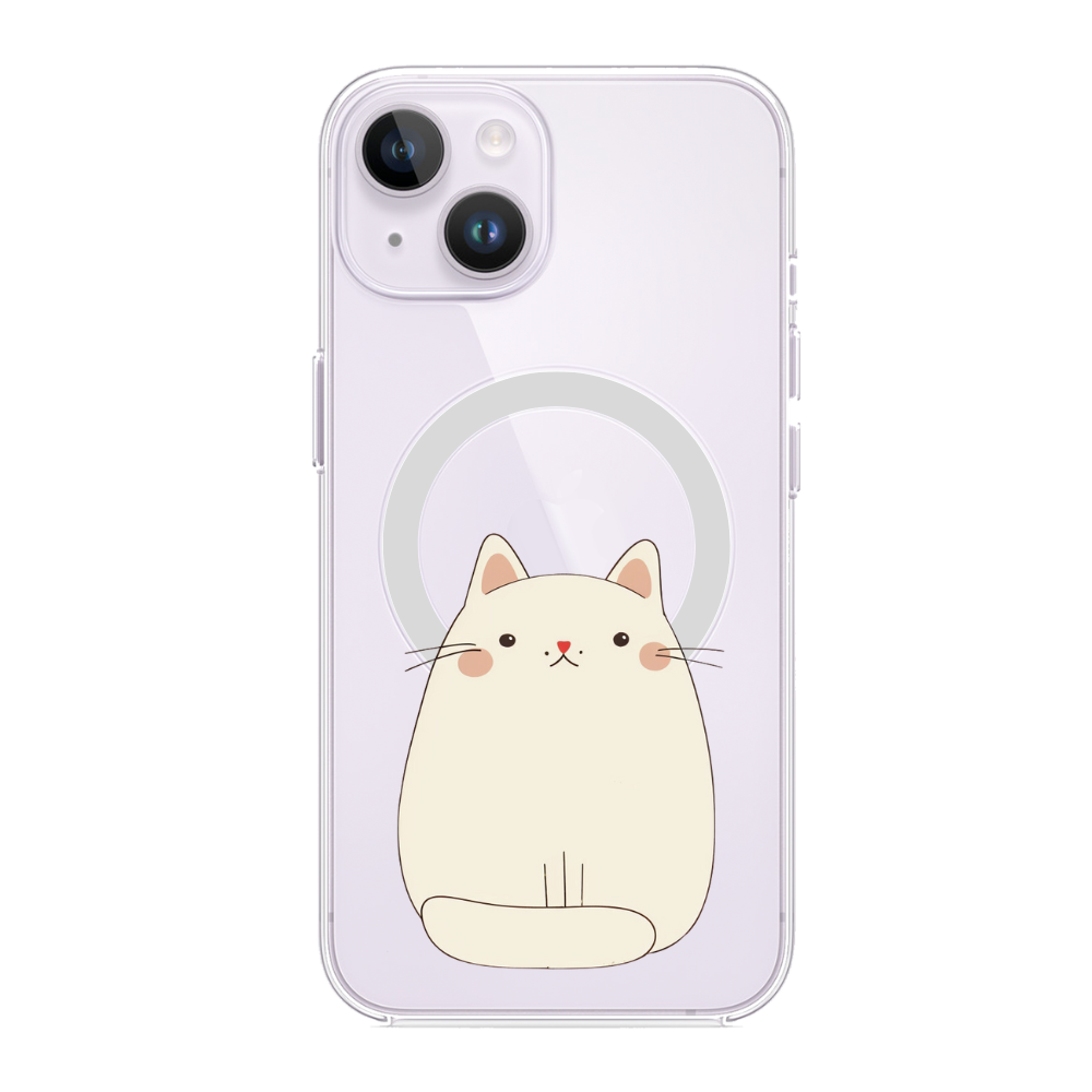 Chubby Cat Magnetic iPhone Case with Kawaii Design by Oneticase