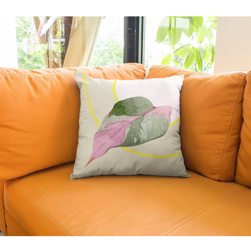 Square Leaf Pillow - Decorative Home Accents in 4 Sizes