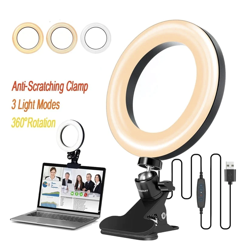 LED Ring Light Stand with Clip - The Ultimate 2-in-1 Lighting Solution