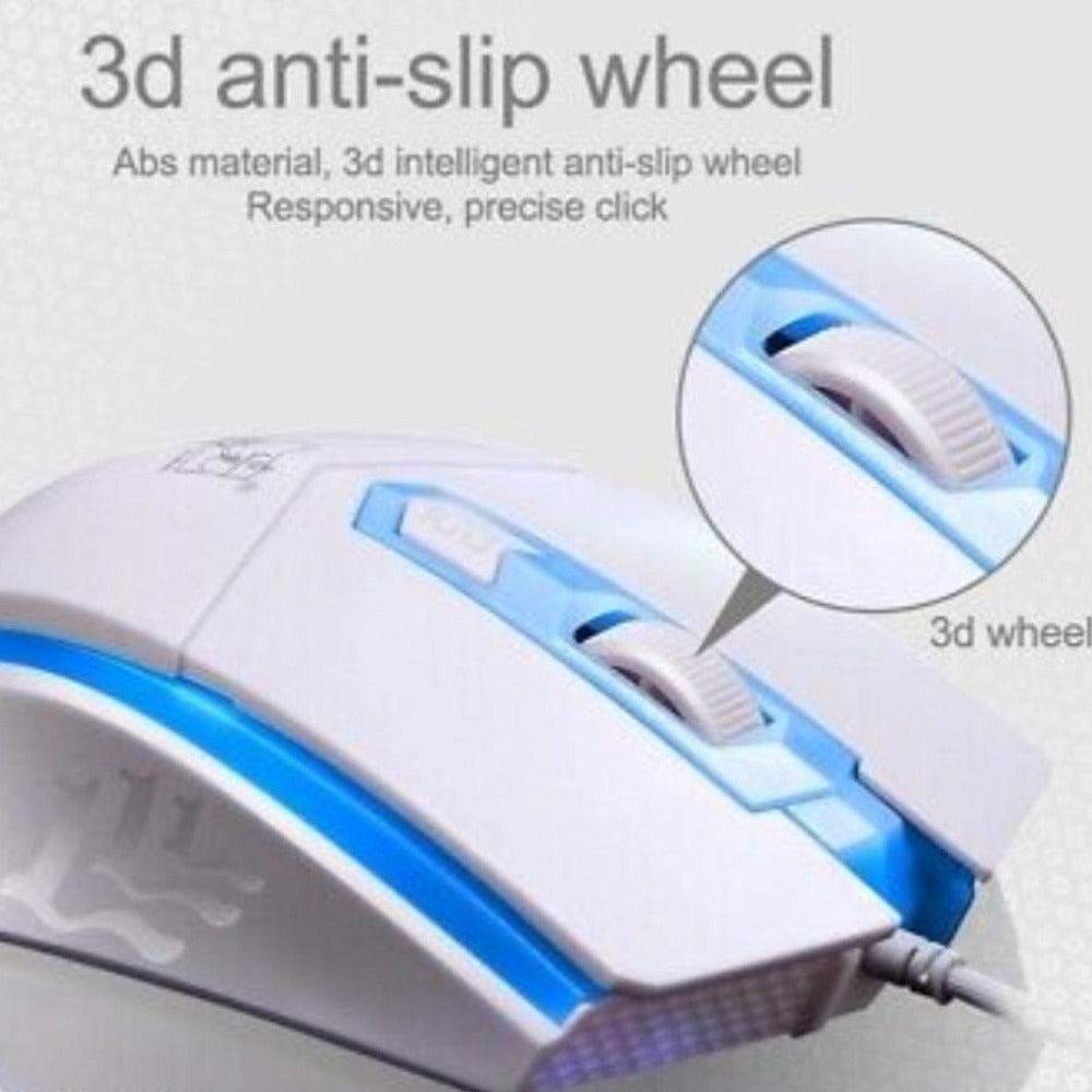 Gaming Keyboard and Mouse Set for Ninja and Dragon Enthusiasts in White and Knightly Design