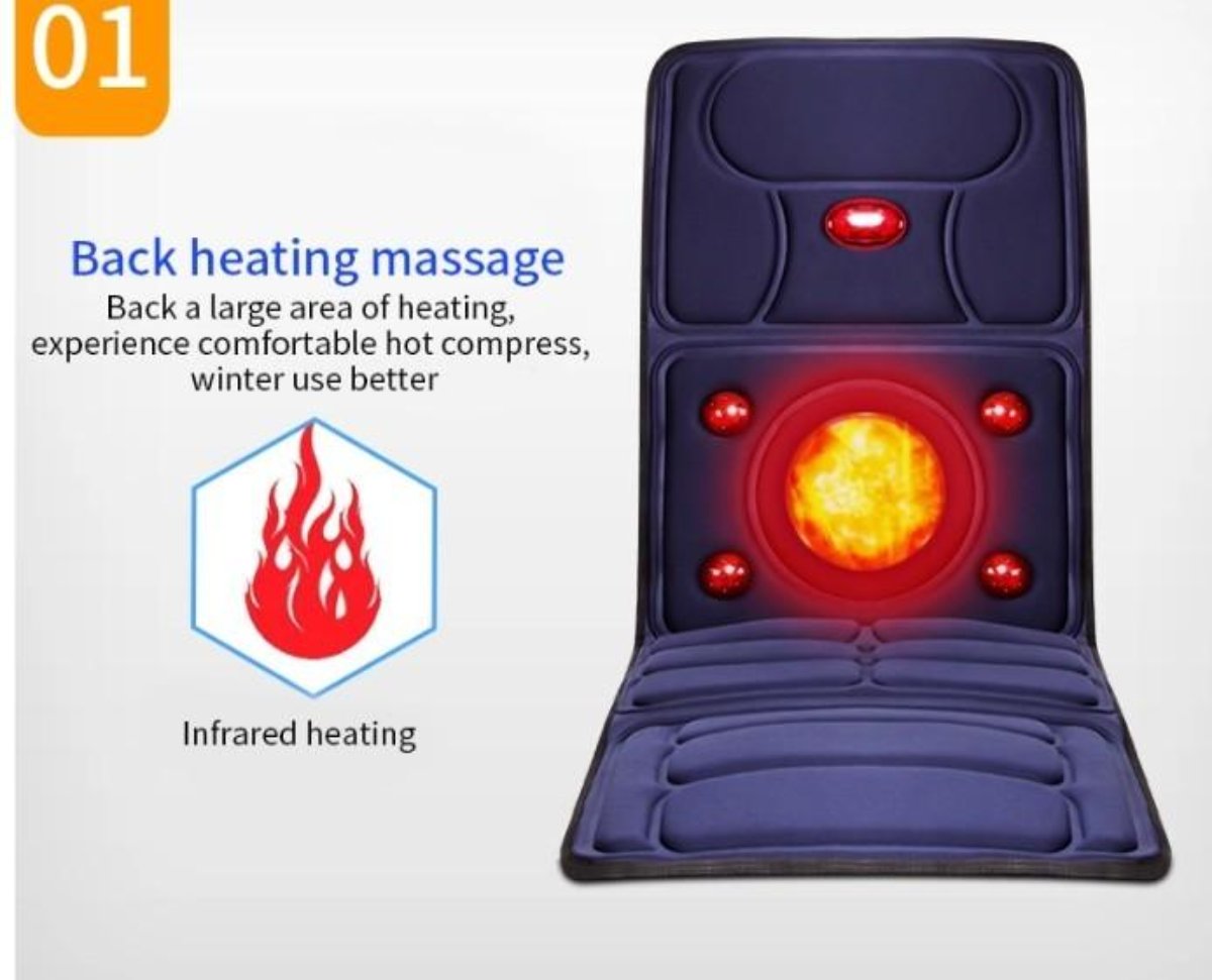 Massage Cushion Mattress with Full-Body Heat Therapy
