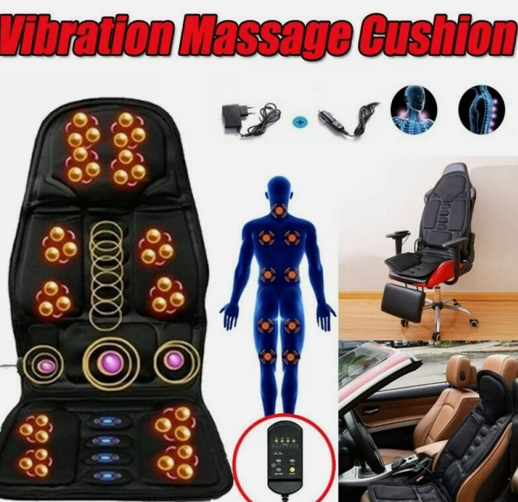 Portable Heat Therapy Massage Cushion - Enjoy the Benefits of Vibrating and Soothing Heat Anywhere