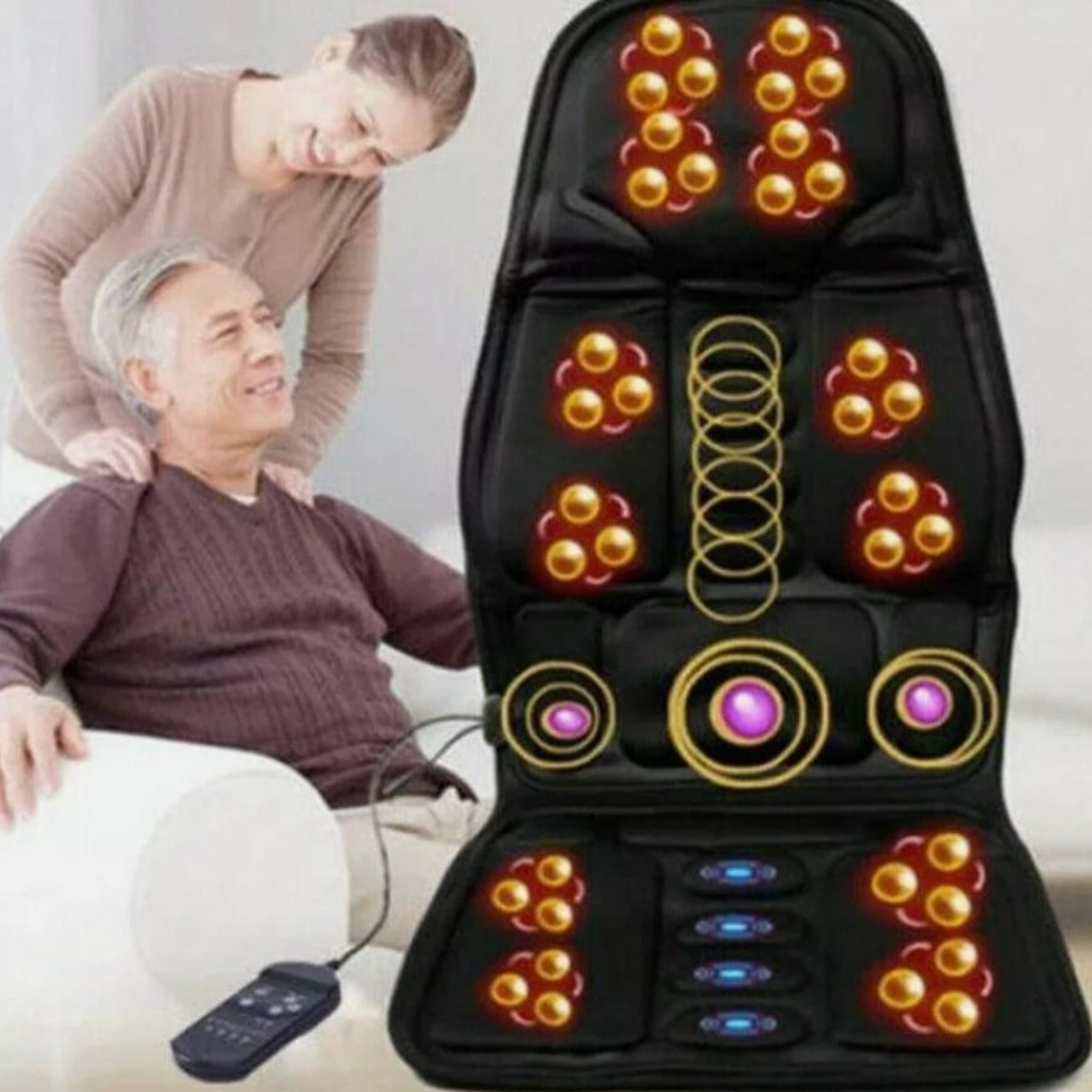 Portable Heat Therapy Massage Cushion - Enjoy the Benefits of Vibrating and Soothing Heat Anywhere