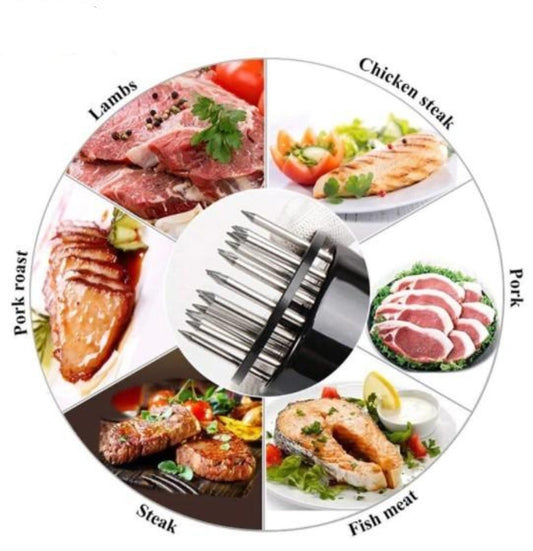 2-Piece Set of Meat Tenderizers with Stainless Steel Needles