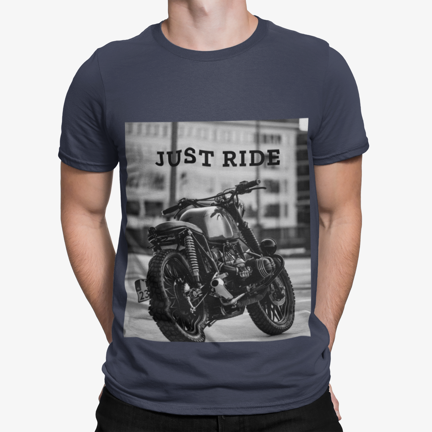 Just Ride Motorcycle Heavy Cotton Tee