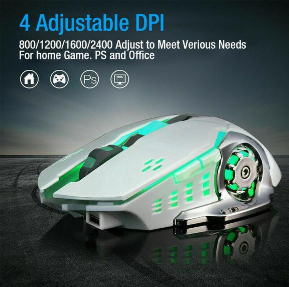 Alpha Dargon Z9: Wireless Gaming Mouse with 2400 DPI