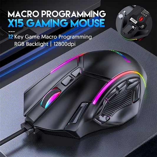 Dragon Ultimate Gaming Mouse - Unleash Your Gaming Potential with 12800 DPI and 12 Programmable Keys