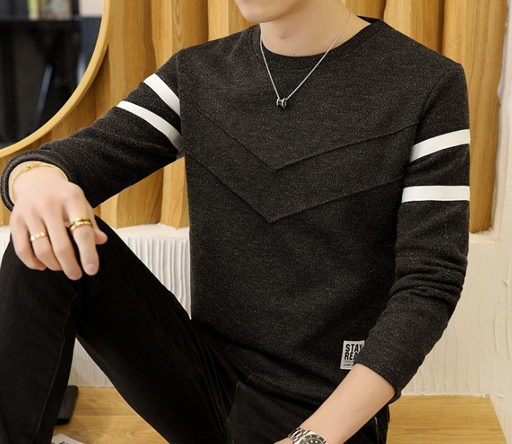 Slim Fit Men's Round Neck Pullover Sweater