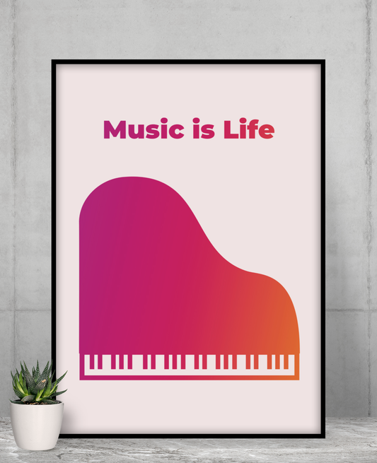 Life in Music Poster for Room Decoration
