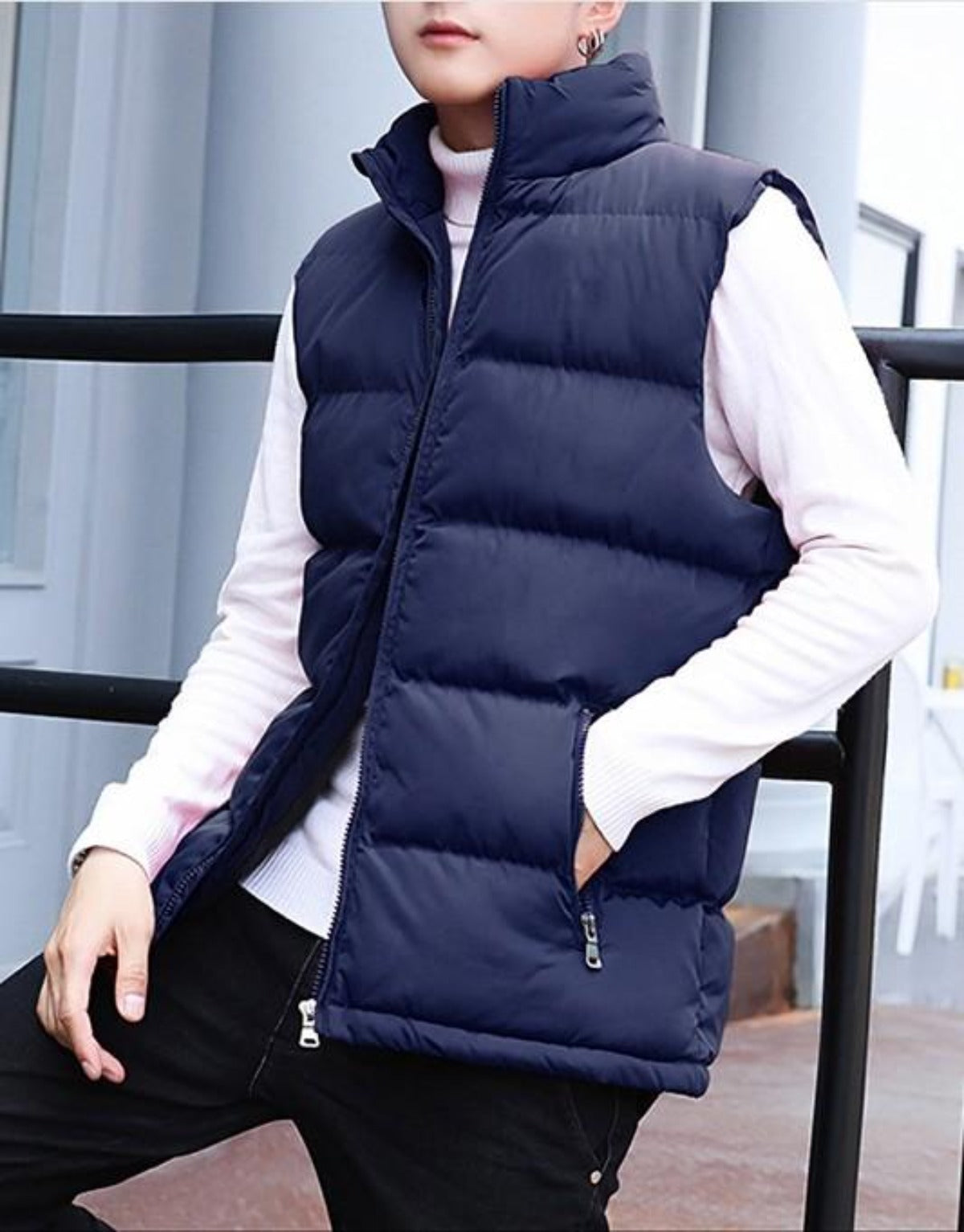 Casual Men's Insulated Sleeveless Jacket