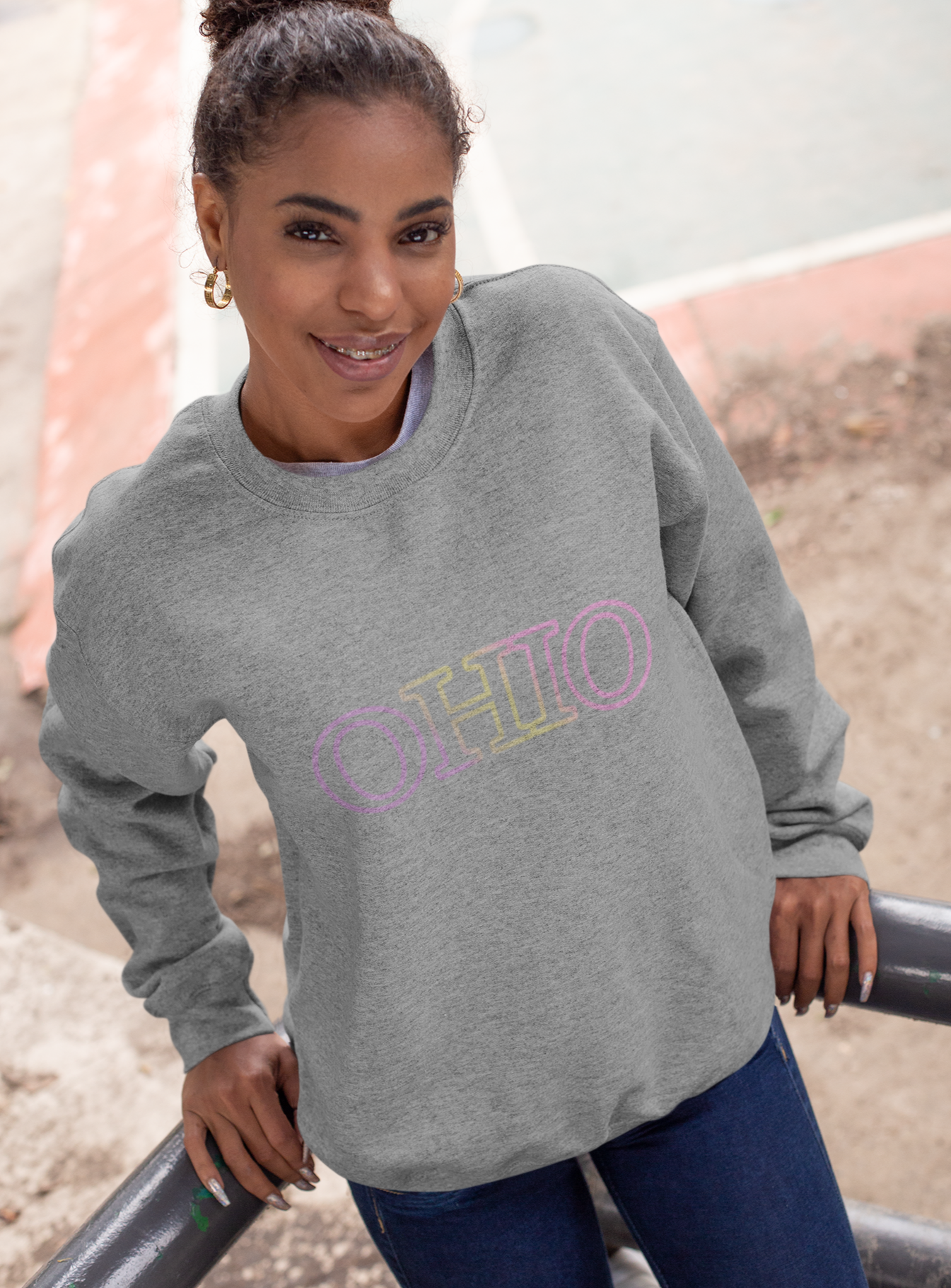 Gradient Ohio State Women's Pullover Sweatshirt