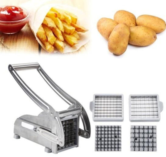 Two Varieties of Blades Stainless Steel Potato and French Fries Cutter