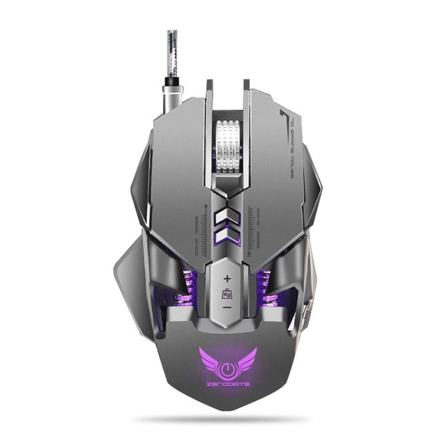 Breathing Light Gaming Mouse with 7 Programmable Buttons and 3200 DPI Wired Connection for Ninja-like Precision