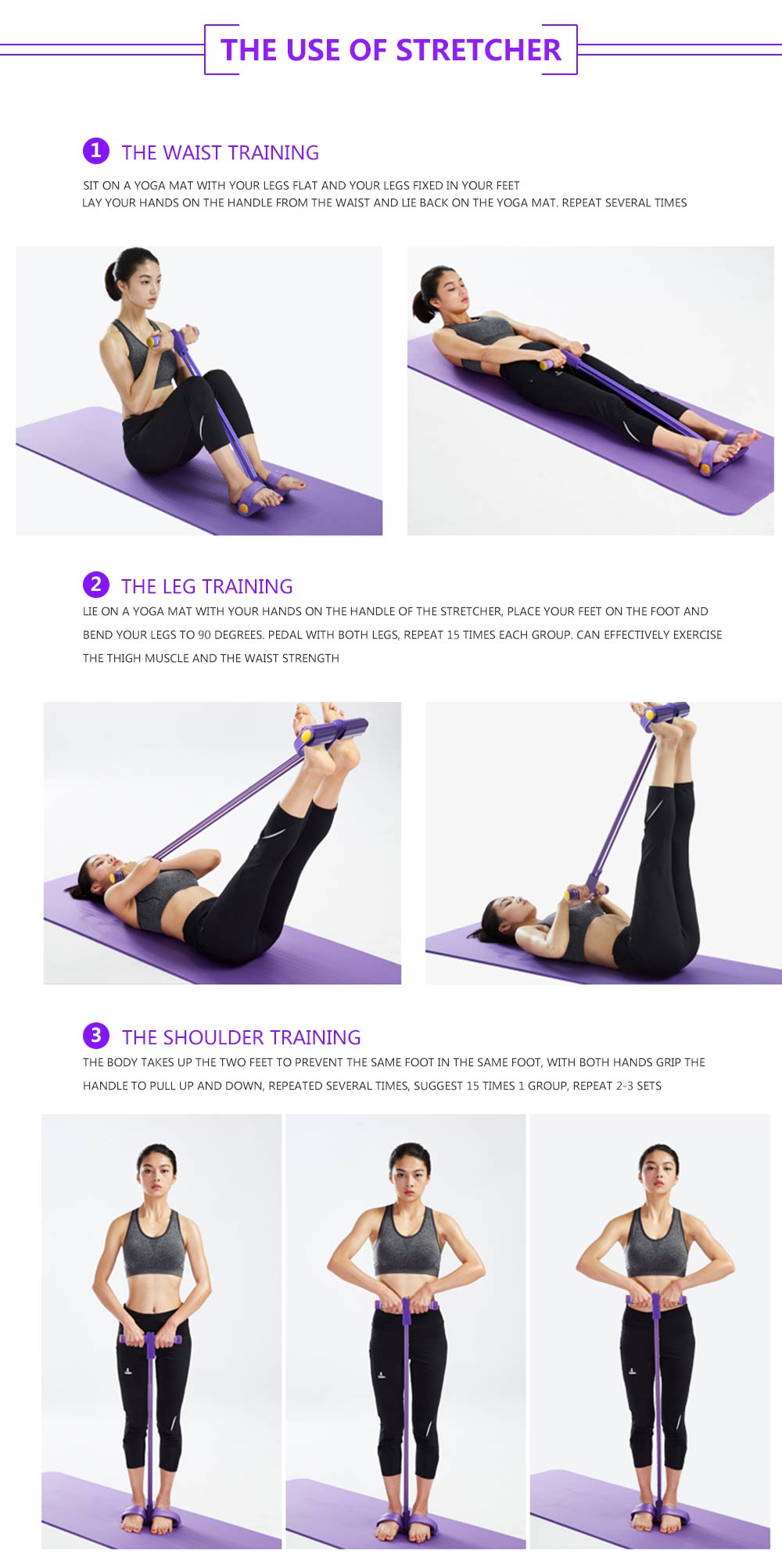 Portable Exercise Resistance Band with Pedal