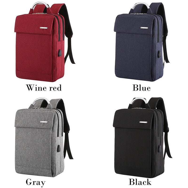 Anti Theft Soft Back Computer Backpack with Dual Compartments and Convenient Top Handle