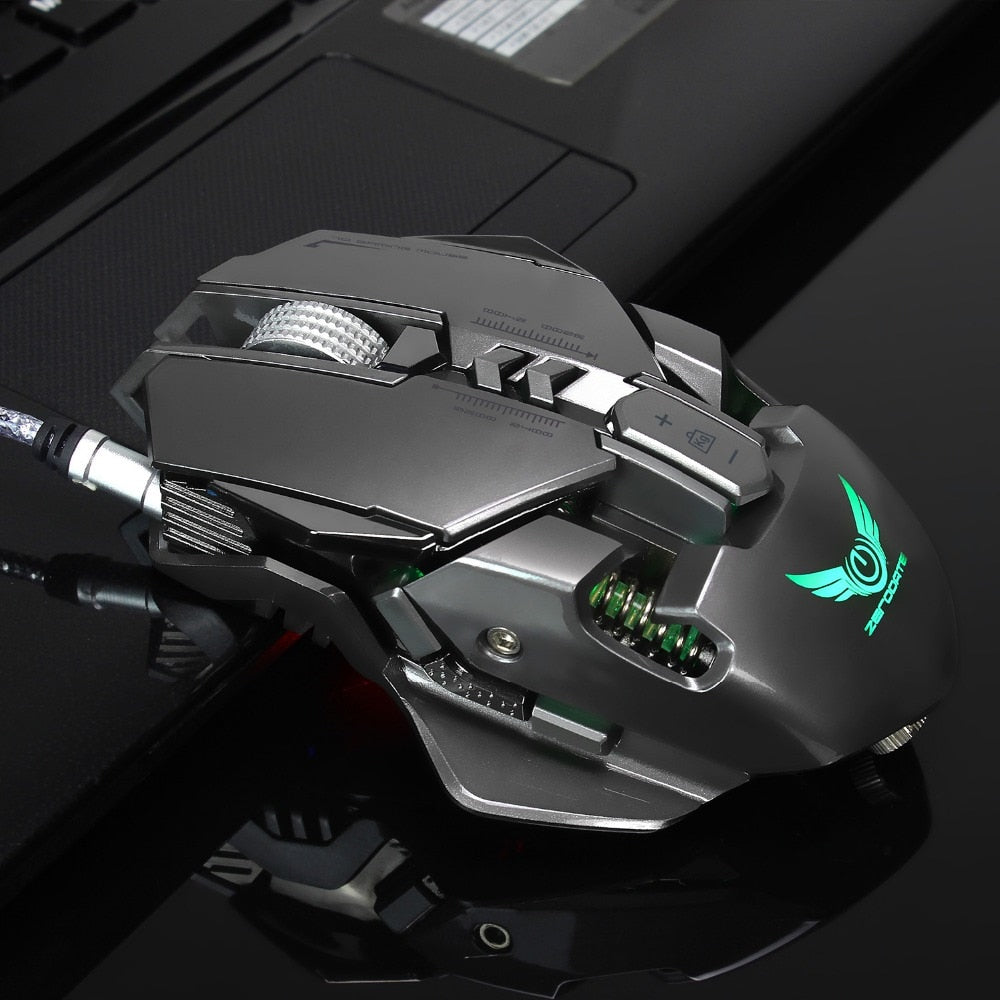 Breathing Light Gaming Mouse with 7 Programmable Buttons and 3200 DPI Wired Connection for Ninja-like Precision