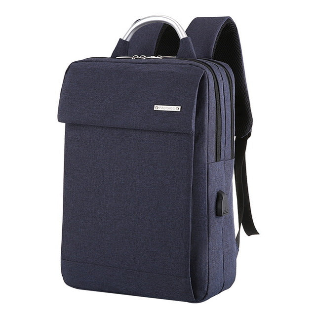 Anti Theft Soft Back Computer Backpack with Dual Compartments and Convenient Top Handle