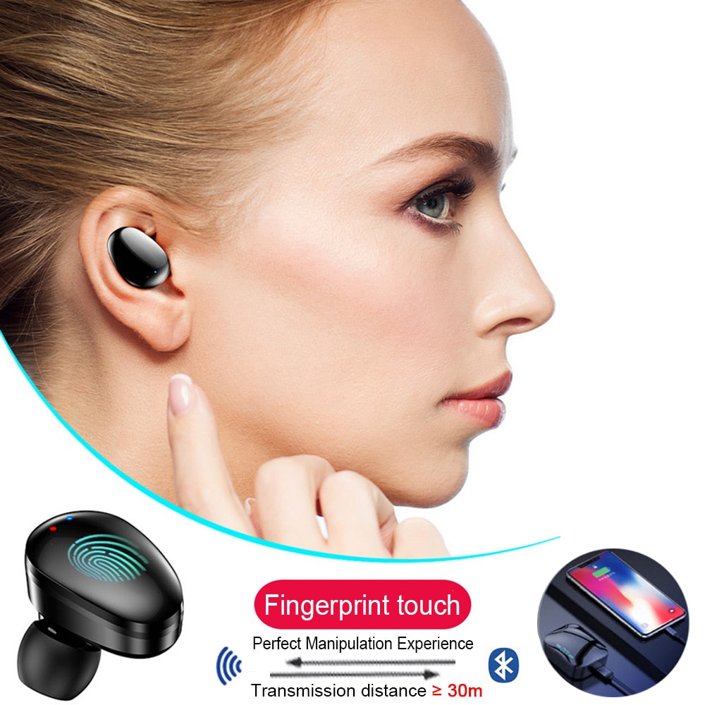 Wireless Waterproof Stereo Earbuds with CX7 Bluetooth 5.0 and 2200mah Charging Case