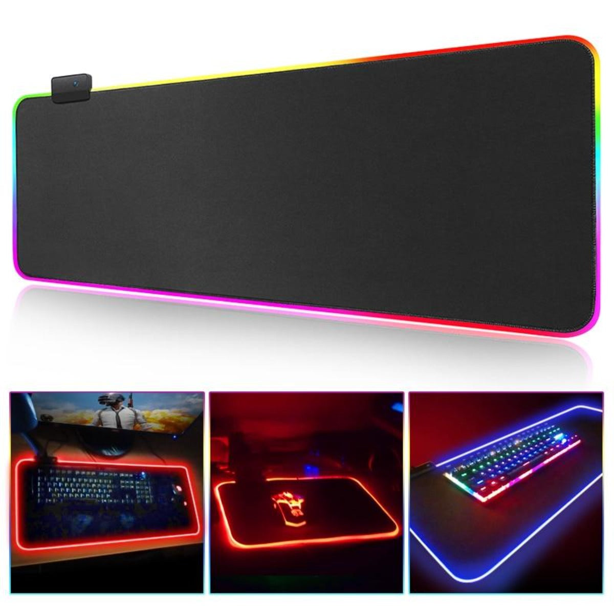 Large Size Dragon RGB Gaming Mouse Pad - Illuminated with a Single Touch