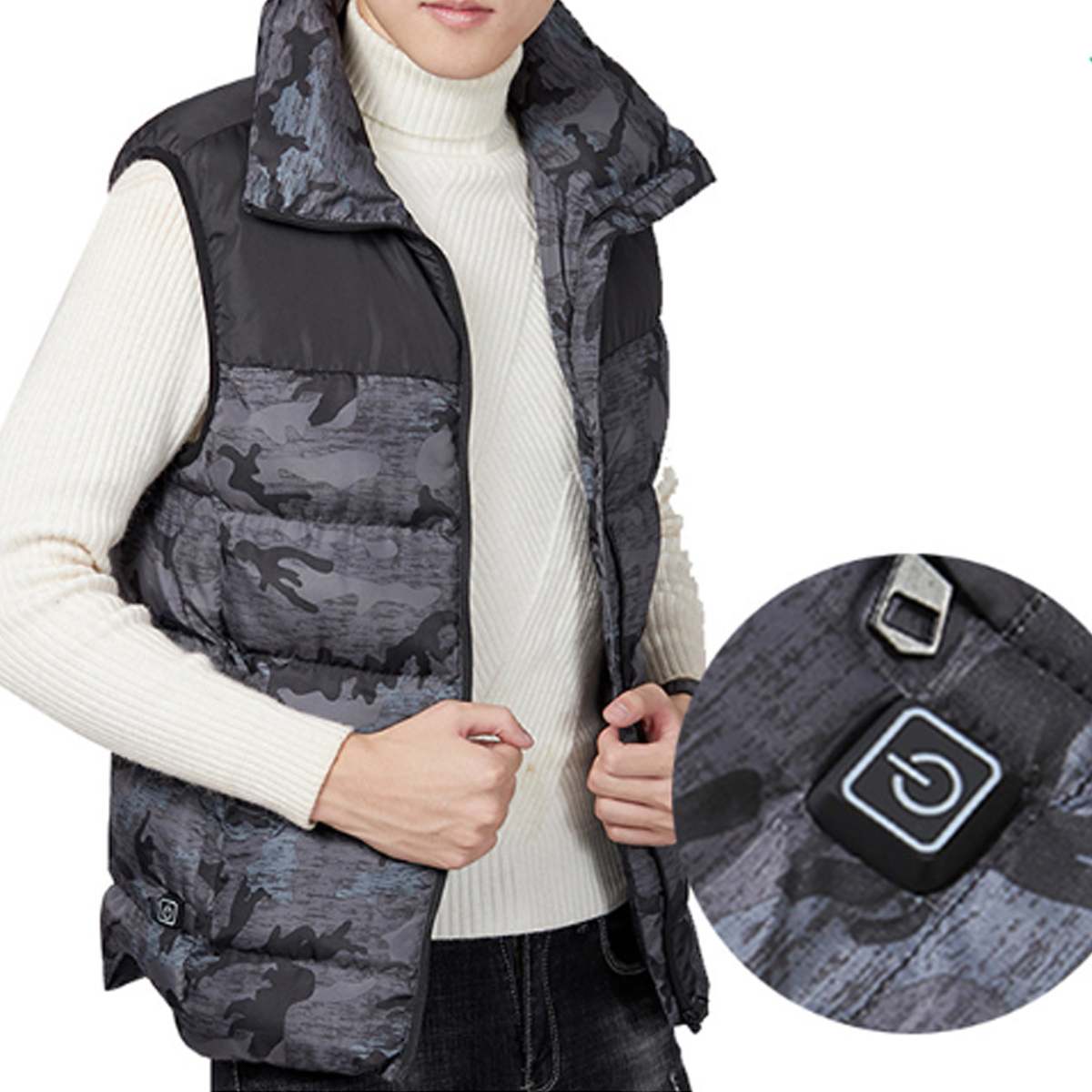 Intelligent Technology Heated USB Winter Vest for Men
